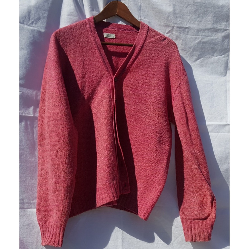 Vintage Shetland Wool Cardigan Sweater